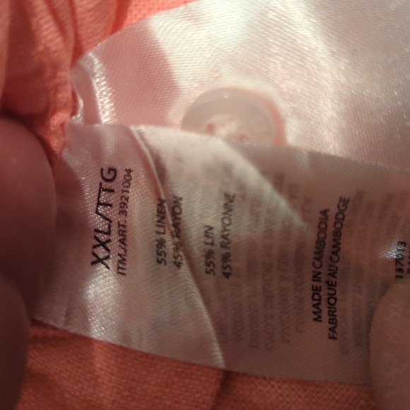 XXL Gap Button Down Linen Dress Shirt - Picture 5 of 5